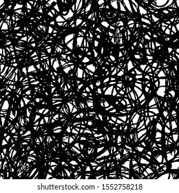 Grunge background black and white seamless. Abstract monochrome vector pattern. Template for printing on fabric, creating websites