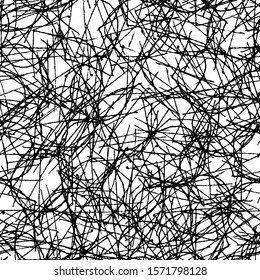 Grunge background black and white. Seamless monochrome abstract texture