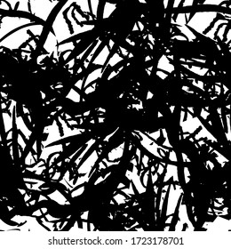 Fondo negro y blanco sin fisuras. Textura abstracta monocroma. Monocromo de patrón caótico