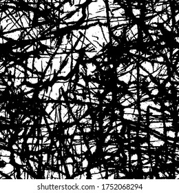 Fondo de color negro y blanco inmaculado. Resumen de textura monocromática. Monocromo de patrón caótico