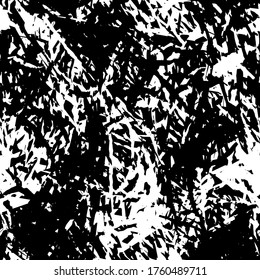 Grunge background black and white seamless. Abstract monochrome texture. Chaotic pattern monochrome