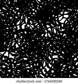 Grunge background black and white seamless. Abstract monochrome texture. Chaotic pattern monochrome