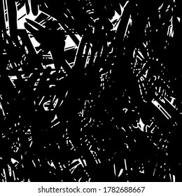 Fondo de color negro y blanco inmaculado. Resumen de textura monocromática. Monocromo de patrón caótico