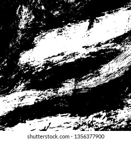 Grunge background black and white. Texture of destruction and scratches. The abstract surface is worn. Vintage pattern of chips and scuffs. Vintage old place
