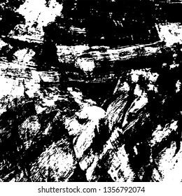 Grunge background black and white. Texture of destruction and scratches. The abstract surface is worn. Vintage pattern of chips and scuffs. Vintage old place