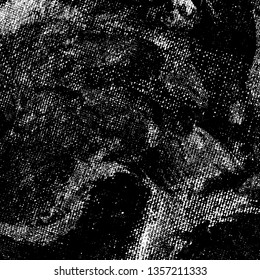 Grunge background black and white. Texture of destruction and scratches. The abstract surface is worn. Vintage pattern of chips and scuffs. Vintage old place