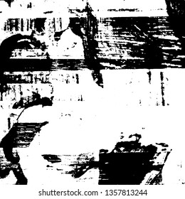 Grunge background black and white. Texture of destruction and scratches. The abstract surface is worn. Vintage pattern of chips and scuffs. Vintage old place