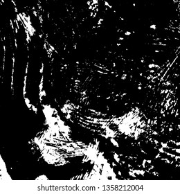 Grunge background black and white. Texture of destruction and scratches. The abstract surface is worn. Vintage pattern of chips and scuffs. Vintage old place