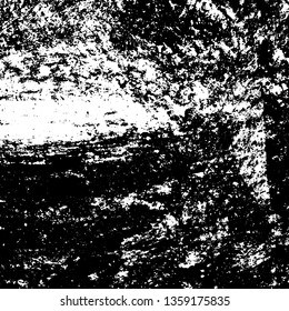 Grunge background black and white. Texture of destruction and scratches. The abstract surface is worn. Vintage pattern of chips and scuffs. Vintage old place