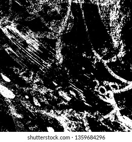 Grunge background black and white. Texture of destruction and scratches. The abstract surface is worn. Vintage pattern of chips and scuffs. Vintage old place