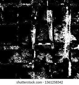Grunge background black and white. Texture of destruction and scratches. The abstract surface is worn. Vintage pattern of chips and scuffs. Vintage old place