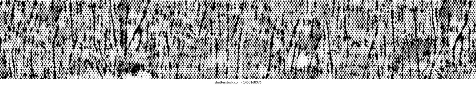 Grunge background black and white. The texture is abstract monochrome. Vector pattern of spots, scratches, lines, dots