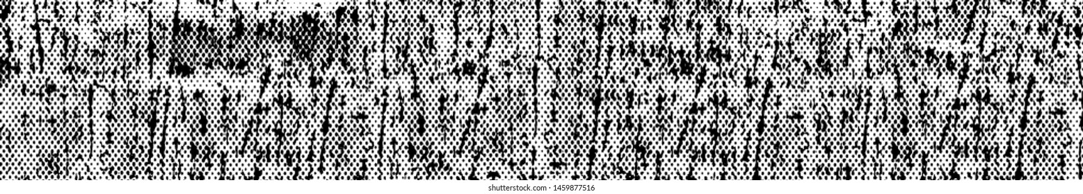 Grunge background black and white. The texture is abstract monochrome. Vector pattern of spots, scratches, lines, dots