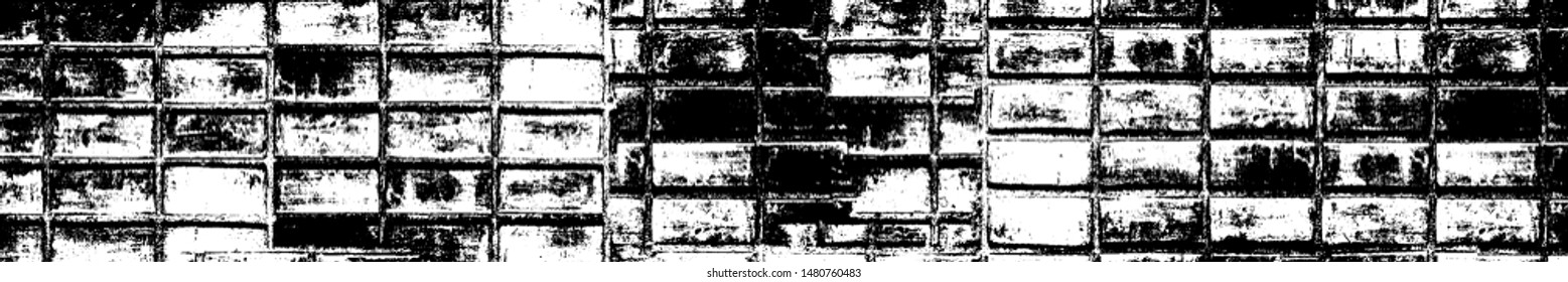 Grunge background black and white. The texture is abstract monochrome. Vector pattern of spots, scratches, lines, dots