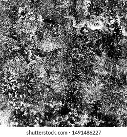 Grunge background black and white. Texture of scratches, chips, scuffs, cracks. Old vintage worn surface