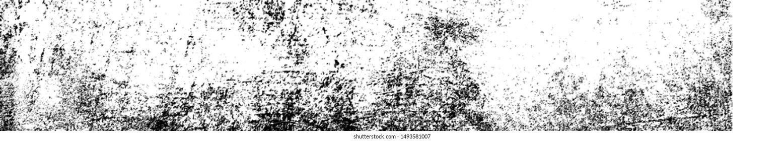 Grunge background black and white. The texture is abstract monochrome. Vector pattern of spots, scratches, lines, dots