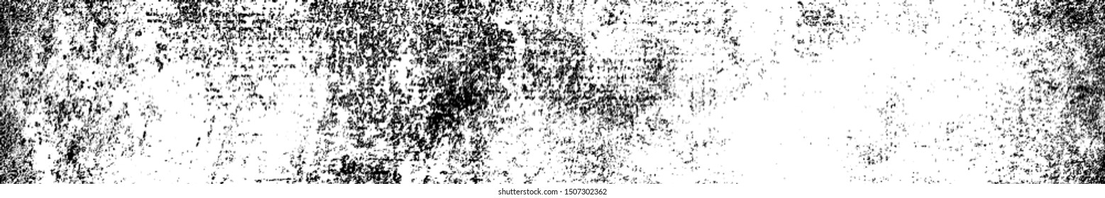 Grunge background black and white. The texture is abstract monochrome. Vector pattern of spots, scratches, lines, dots