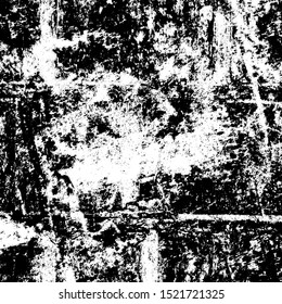 Grunge background black and white. Texture of scratches, chips, cracks, dirt. Abstract monochrome surface. Dirty worn-out surface