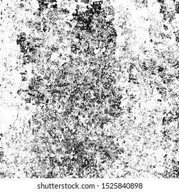 Grunge background black and white. Texture of scratches, chips, scuffs, cracks. Old vintage worn surface