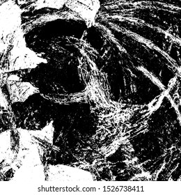 Grunge background black and white. Texture of scratches, chips, cracks, dirt. Abstract monochrome surface. Dirty worn-out surface