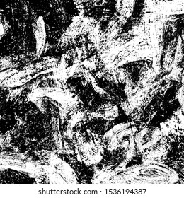 Grunge background black and white. Texture of scratches, chips, cracks, dirt. Abstract monochrome surface. Dirty worn-out surface