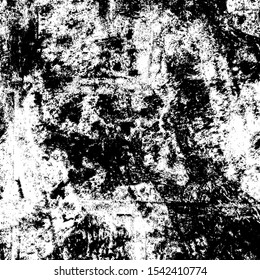 Grunge background black and white. Texture of scratches, chips, cracks, dirt. Abstract monochrome surface. Dirty worn-out surface