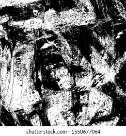 Grunge background black and white. Texture of scratches, chips, cracks, dirt. Abstract monochrome surface. Dirty worn-out surface