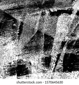 Grunge background black and white. Texture of scratches, chips, cracks, dirt. Abstract monochrome surface. Dirty worn-out surface