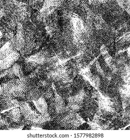 Grunge background black and white. Texture of scratches, chips, cracks, dirt. Abstract monochrome surface. Dirty worn-out surface