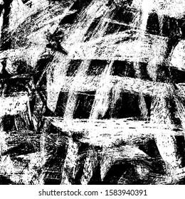 Grunge background black and white. Texture of scratches, chips, cracks, dirt. Abstract monochrome surface. Dirty worn-out surface