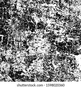 Grunge background black and white. Texture of scratches, chips, scuffs, cracks. Old vintage worn surface