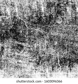 Grunge background black and white. Texture of scratches, chips, scuffs, cracks. Old vintage worn surface