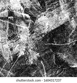 Grunge background black and white. Texture of scratches, chips, cracks, dirt. Abstract monochrome surface. Dirty worn-out surface