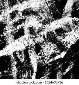 Grunge background black and white. Texture of scratches, chips, cracks, dirt. Abstract monochrome surface. Dirty worn-out surface