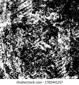 Grunge background black and white. Texture of scratches, chips, cracks, dirt. Abstract monochrome surface. Dirty worn-out surface