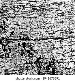 Fondo negro y blanco. Textura de patatas fritas, grietas, arañazos, polvos, suciedad. Superficie monocromática oscura. Patrón vectorial vintage antiguo