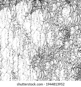 Grunge background black and white. Texture of chips, cracks, scratches, scuffs, dust, dirt. Dark monochrome surface. Old vintage vector pattern