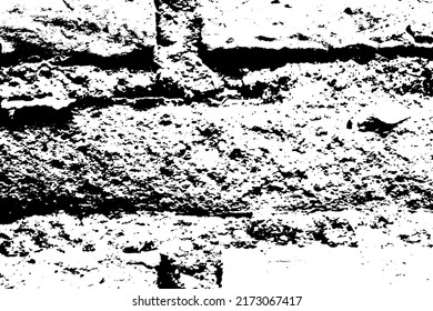 Grunge background black and white. Texture of chips, cracks, scratches, scuffs, dust, dirt. Dark monochrome surface. Old vintage vector pattern. EPS 10.
