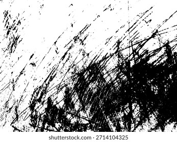 Grunge fondo blanco y negro. Textura de astillas, grietas, arañazos, rayones, polvo, suciedad. Patrón de Vector de grietas, astillas, rayones. Abstractas superficie vintage aislada sobre fondo blanco. EPS10.
