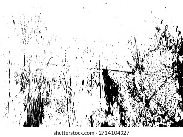 Grunge fondo blanco y negro. Textura de astillas, grietas, arañazos, rayones, polvo, suciedad. Patrón de Vector de grietas, astillas, rayones. Abstractas superficie vintage aislada sobre fondo blanco. EPS10.