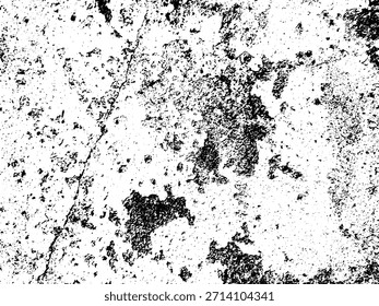 Grunge fondo blanco y negro. Textura de astillas, grietas, arañazos, rayones, polvo, suciedad. Patrón de Vector de grietas, astillas, rayones. Abstractas superficie vintage aislada sobre fondo blanco. EPS10.