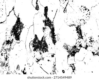 Grunge fondo blanco y negro. Textura de astillas, grietas, arañazos, rayones, polvo, suciedad. Patrón de Vector de grietas, astillas, rayones. Abstractas superficie vintage aislada sobre fondo blanco. EPS10.