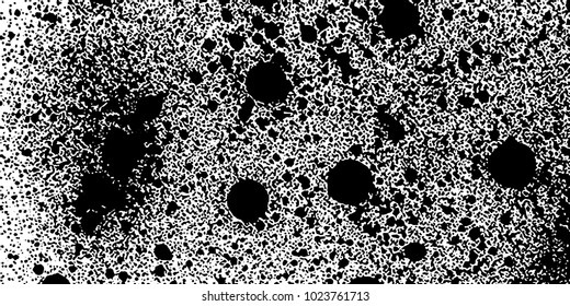 Grunge background black and white vector. Abstract texture of dust, dirt, stains