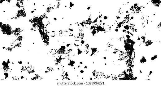 Grunge background black and white vector. Abstract texture of dust, dirt, stains