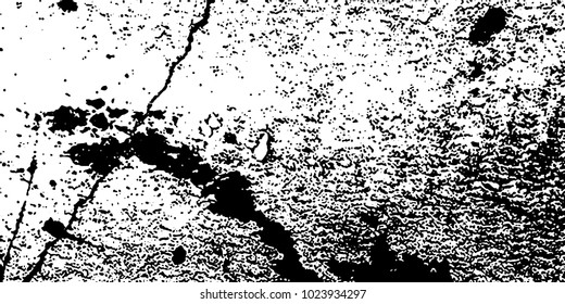 Grunge background black and white vector. Abstract texture of dust, dirt, stains