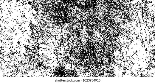 Grunge background black and white vector. Abstract texture of dust, dirt, stains