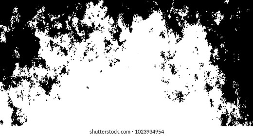 Grunge background black and white vector. Abstract texture of dust, dirt, stains
