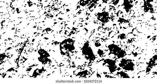 Grunge background black and white vector. Abstract texture of dust, dirt, stains