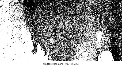 Grunge background black and white vector. Abstract texture of dust, dirt, stains