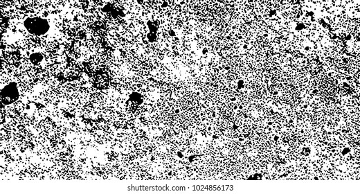Grunge background black and white vector. Abstract texture of dust, dirt, stains